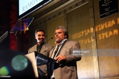 NEW YORK, NEW YORK - NOVEMBER 13: Ram?n Rodr?guez (L) and Luis Guzm?n speak onstage at the 11th Annual Cristian Rivera Foundation Celebrity Gala on November 13, 2019 in New York City. (Photo by Johnny Nunez/WireImage)