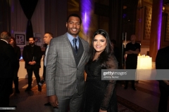 NEW YORK, NEW YORK - NOVEMBER 13: Michael Cox (L) and Amna Ali attend the 11th Annual Cristian Rivera Foundation Celebrity Gala on November 13, 2019 in New York City. (Photo by Johnny Nunez/WireImage)