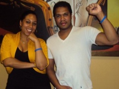 Johnny Nunez with assistant Odalys Moreno of Nu Buzz Photo.com