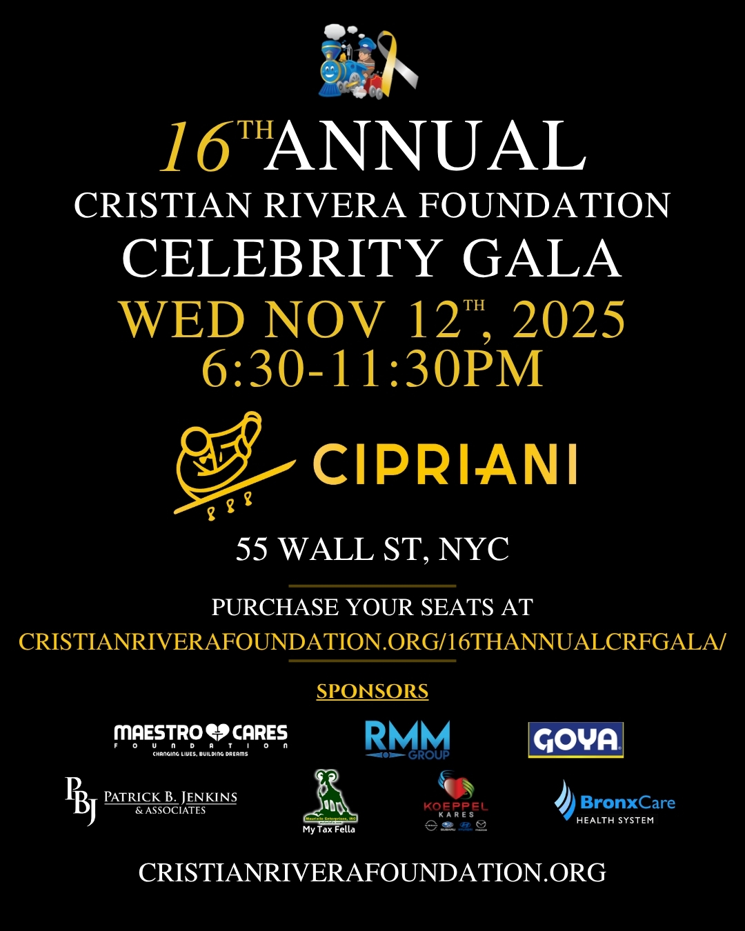 16th Annual
Cristian Rivera Foundation Celebrity Gala